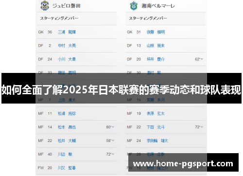 如何全面了解2025年日本联赛的赛季动态和球队表现