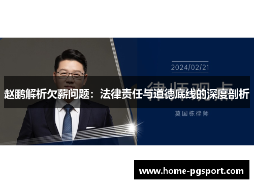 赵鹏解析欠薪问题：法律责任与道德底线的深度剖析